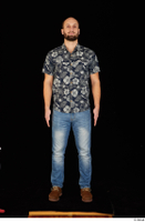  Orest blue jeans blue shirt brown shoes casual dressed standing whole body 0001.jpg